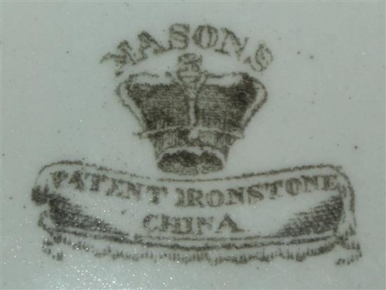 A Masons Ironstone sixty one piece dinner service, c.1840, 18.5cm